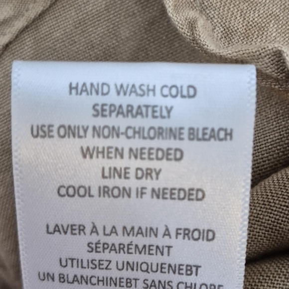 Coldwater Creek Beige Detailed Tonal Embroidered Short Sleeve Dress - Size S - Picture 10 of 12